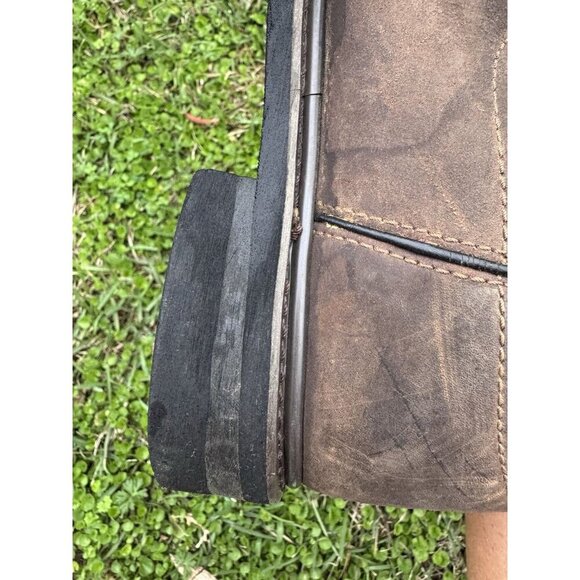 Men's Brazos Brown Leather Round Toe Safety Toe Work Boots Size 9 B9703 - Picture 12 of 16